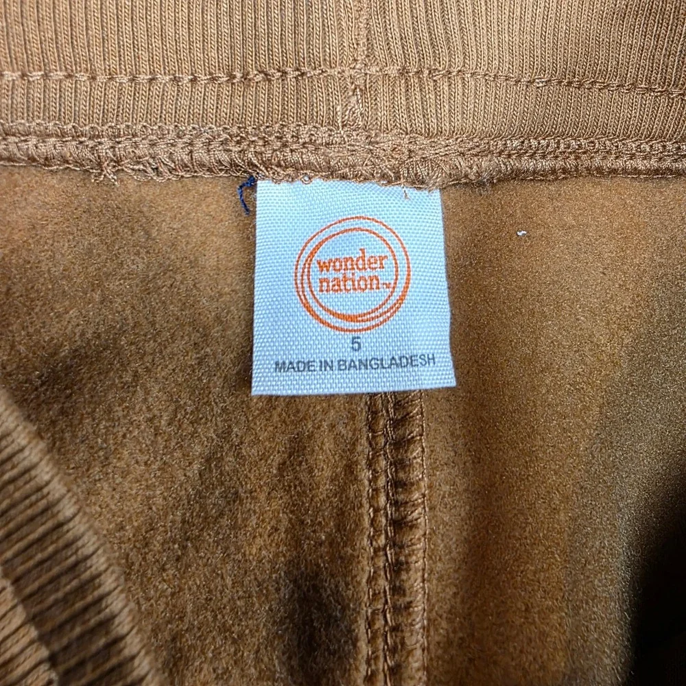 Wonder Nation Boys Little Fleece Jogger Trailblazer‎ Brown Size 5 NWT